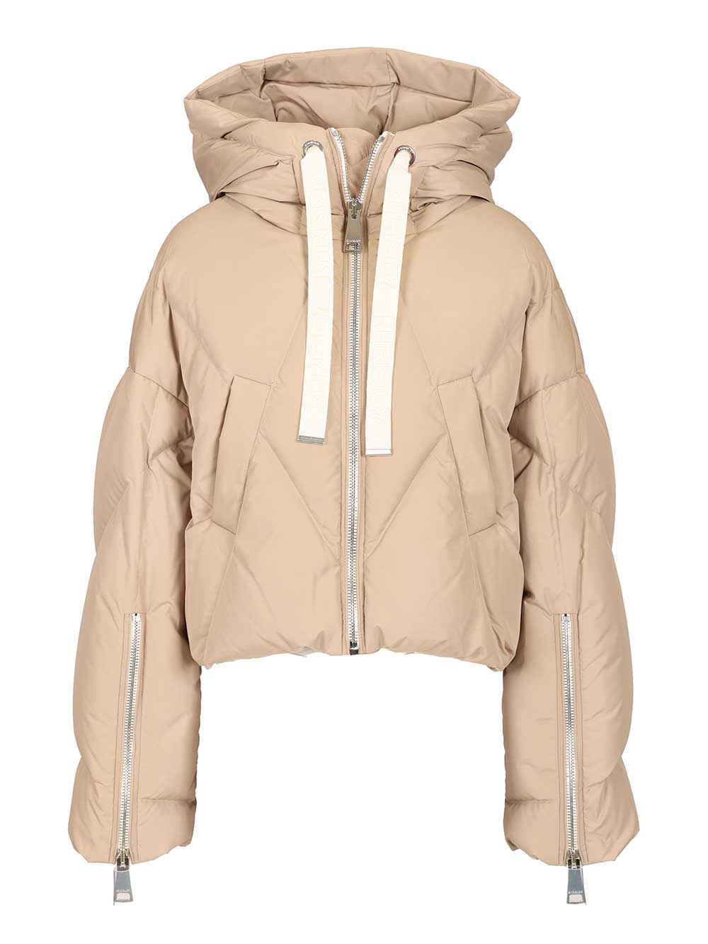Crop Iconic Milano Down Jacket Beige Coat