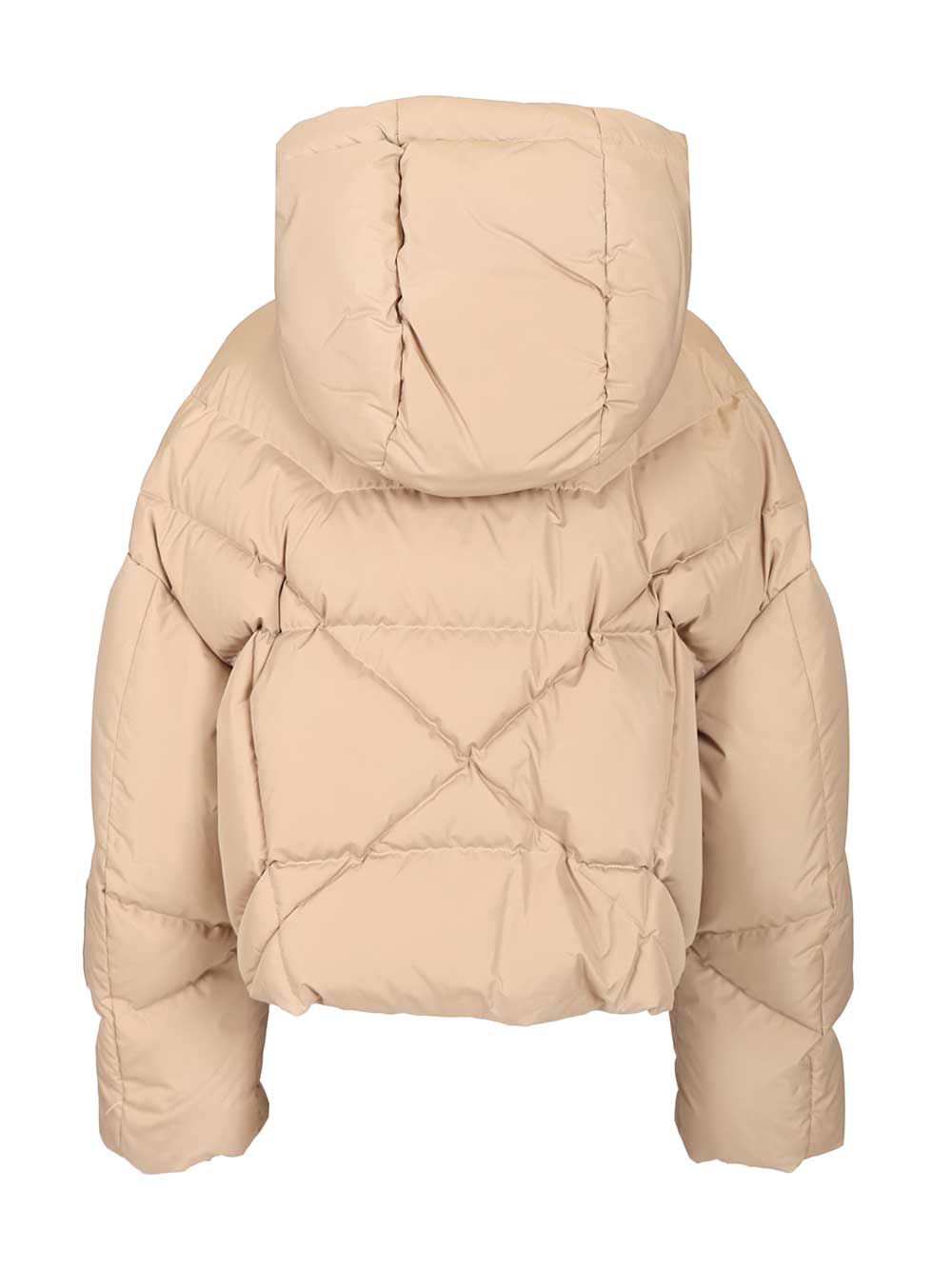 Crop Iconic Milano Down Jacket Beige Coat