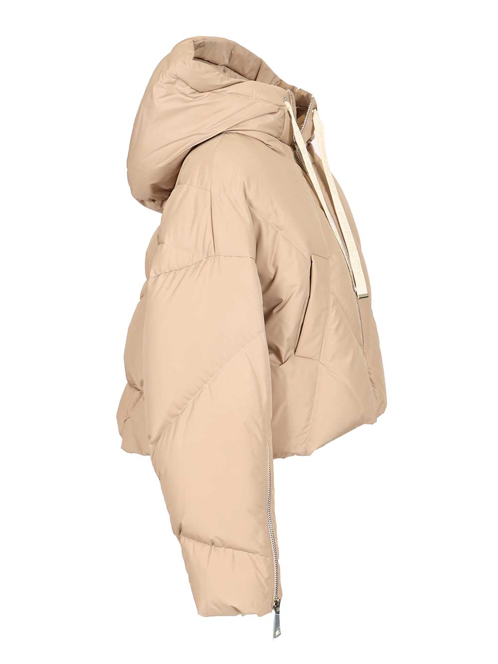 Crop Iconic Milano Down Jacket Beige Coat