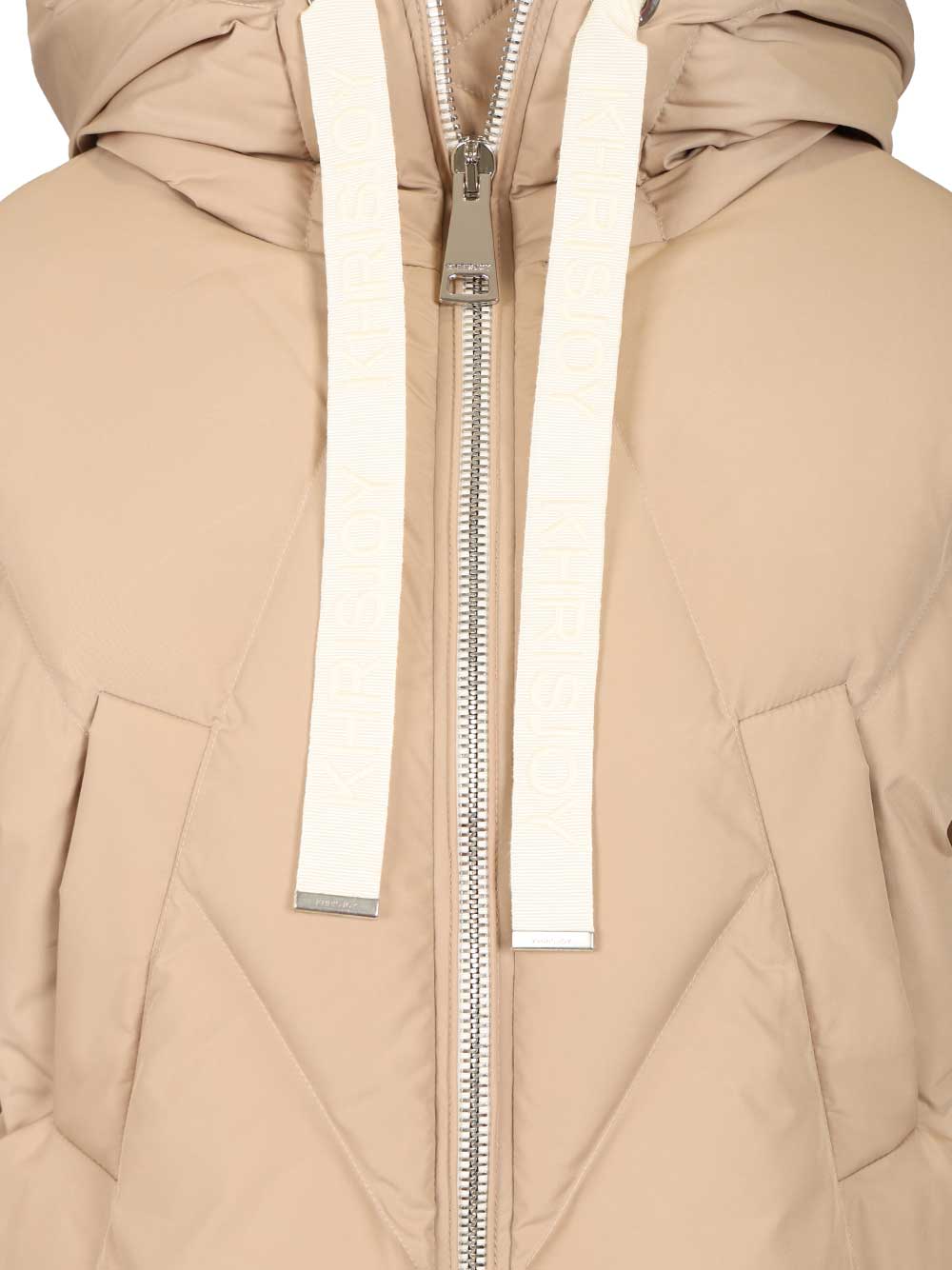 Crop Iconic Milano Down Jacket Beige Coat