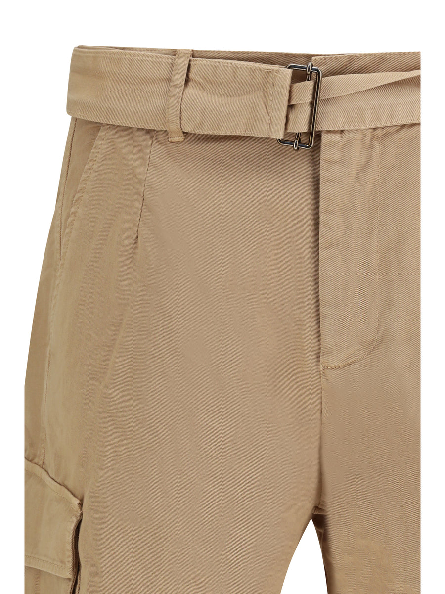 Cargo Shorts Camel Cotton Bermuda