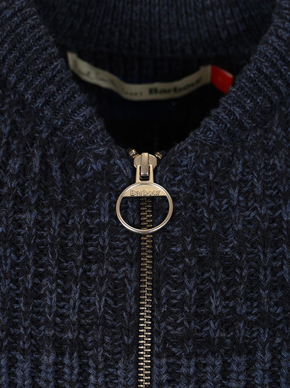Knitted Bomber Jacket Blue Wool Knitwear