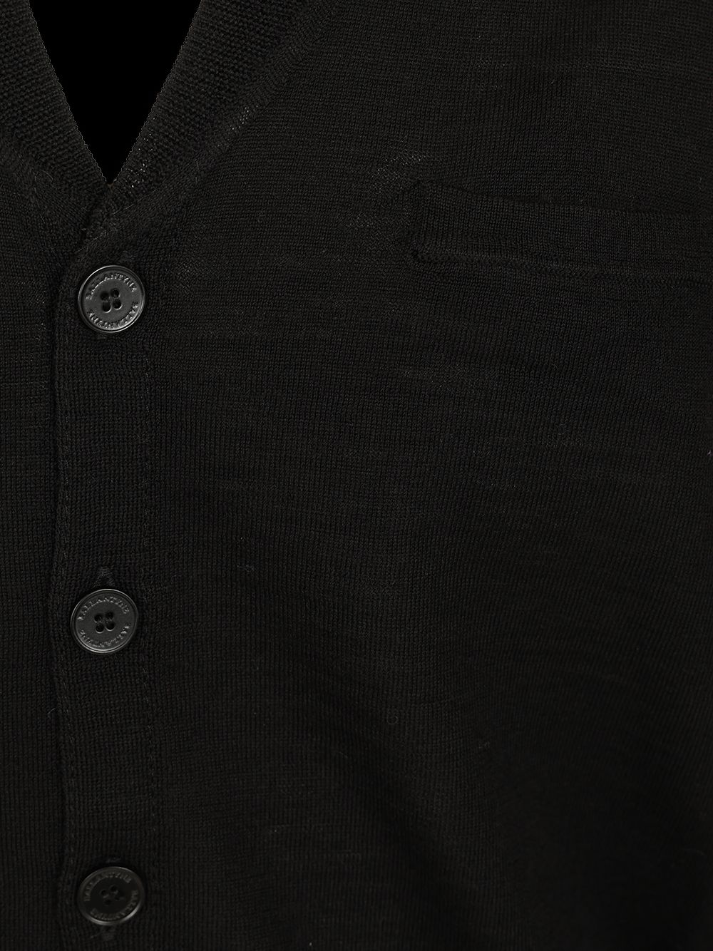 V-Neck Vest Black Wo Plain Jacket