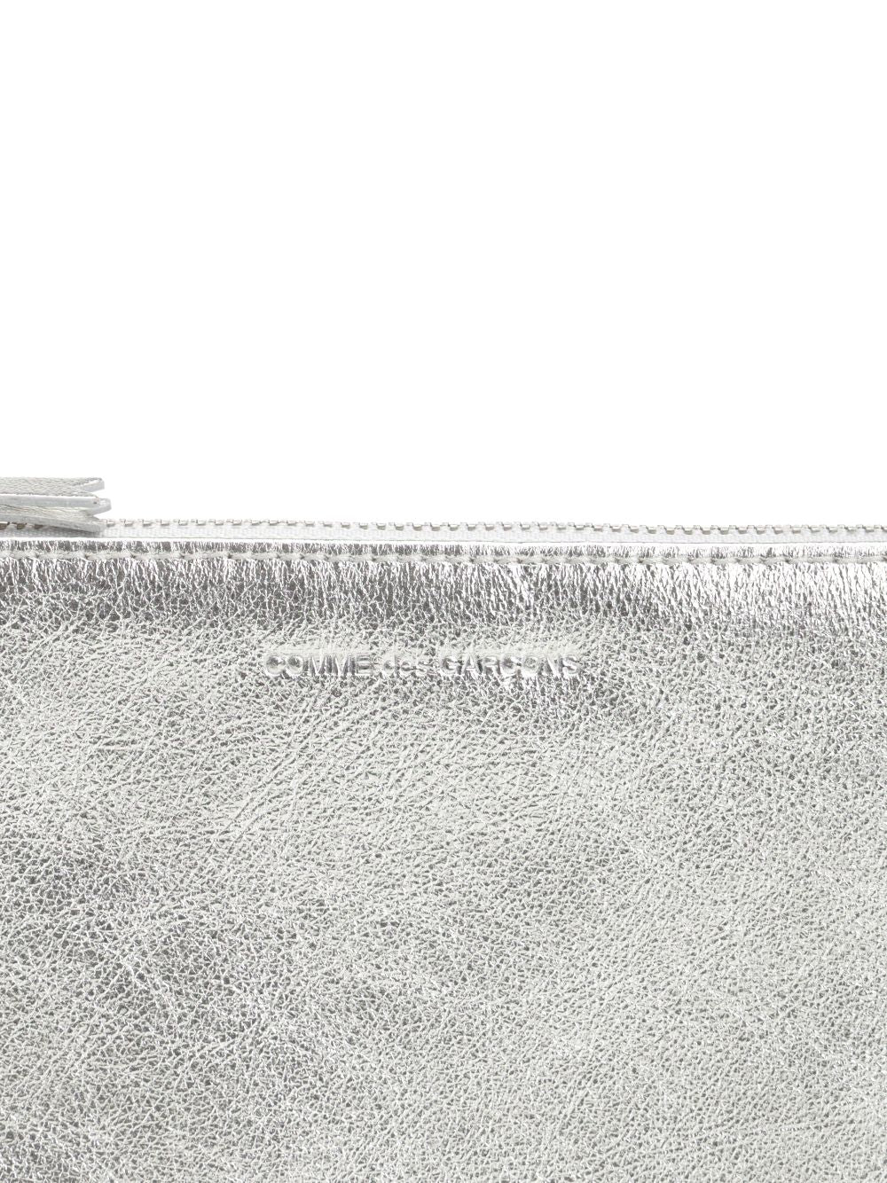 Leather Pouch Silver Calfskin Small Goods