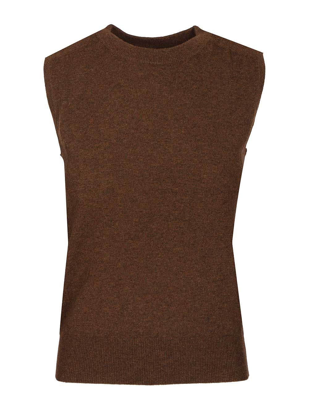 Cashmere vest Brown Baby Goat Knitwear
