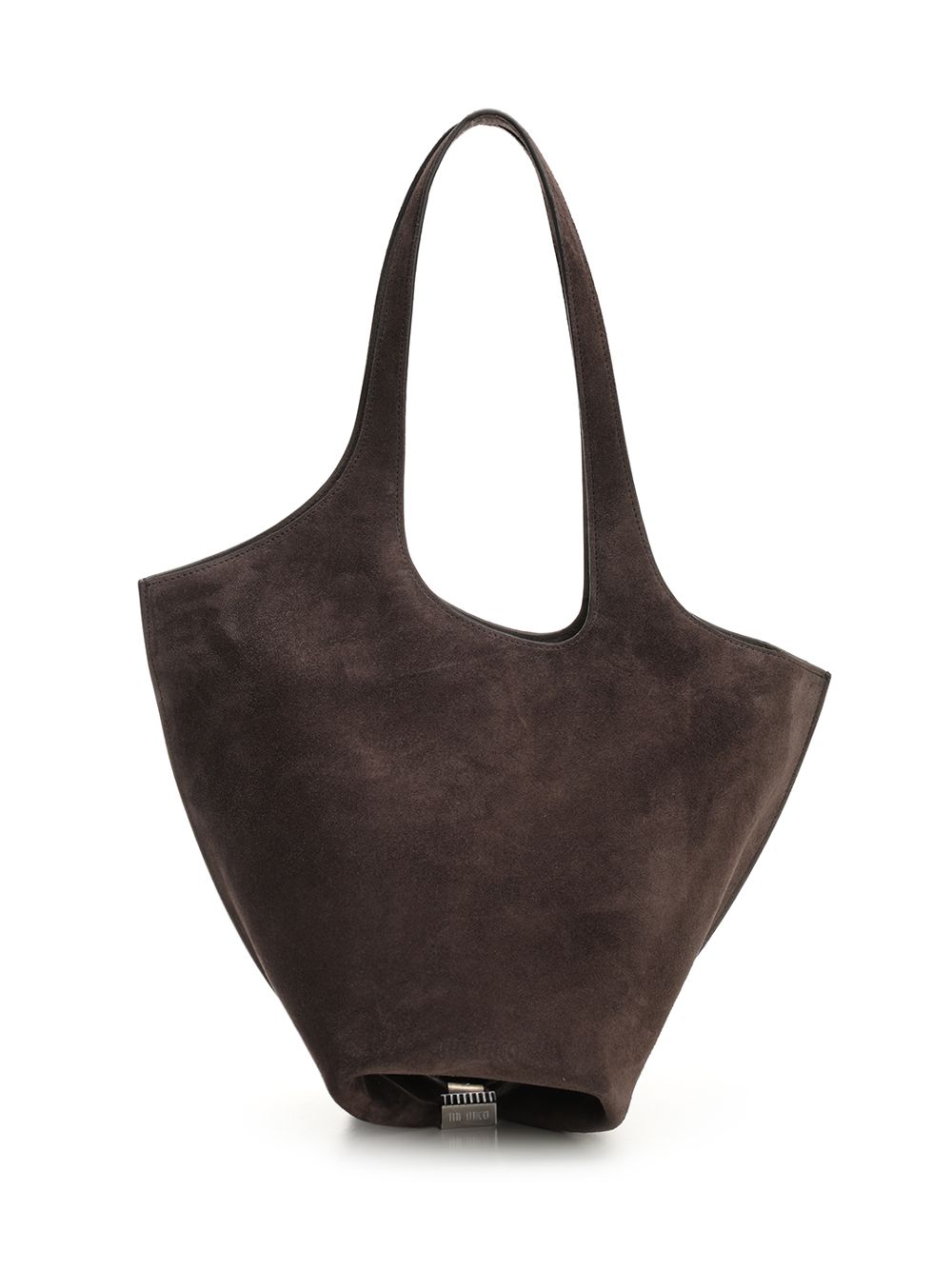 The Attico La Scoop Brown Shoulder Bags