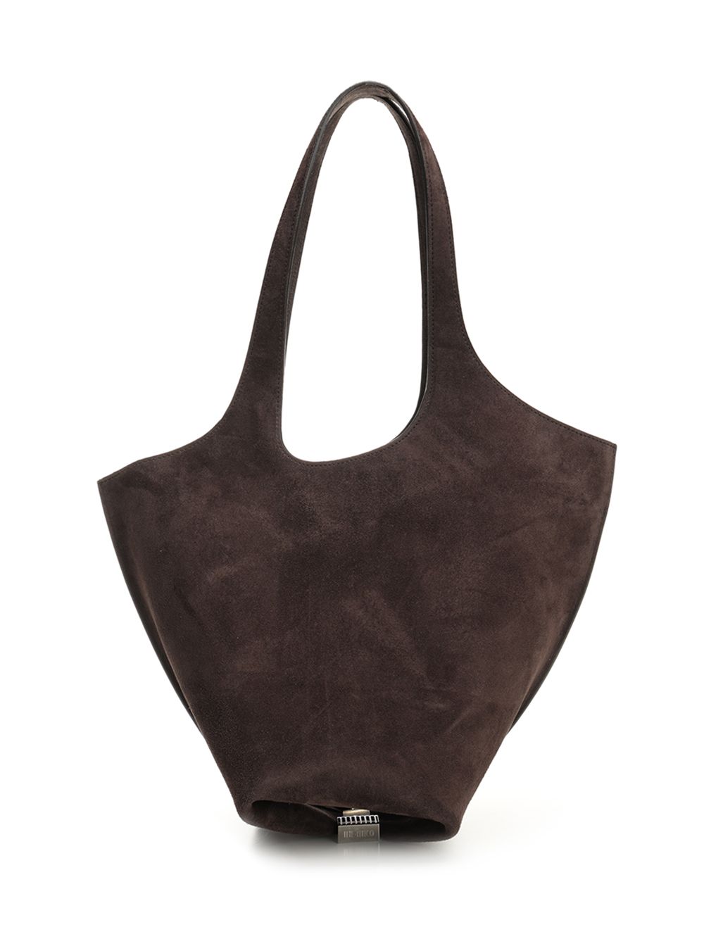 The Attico La Scoop Brown Shoulder Bags