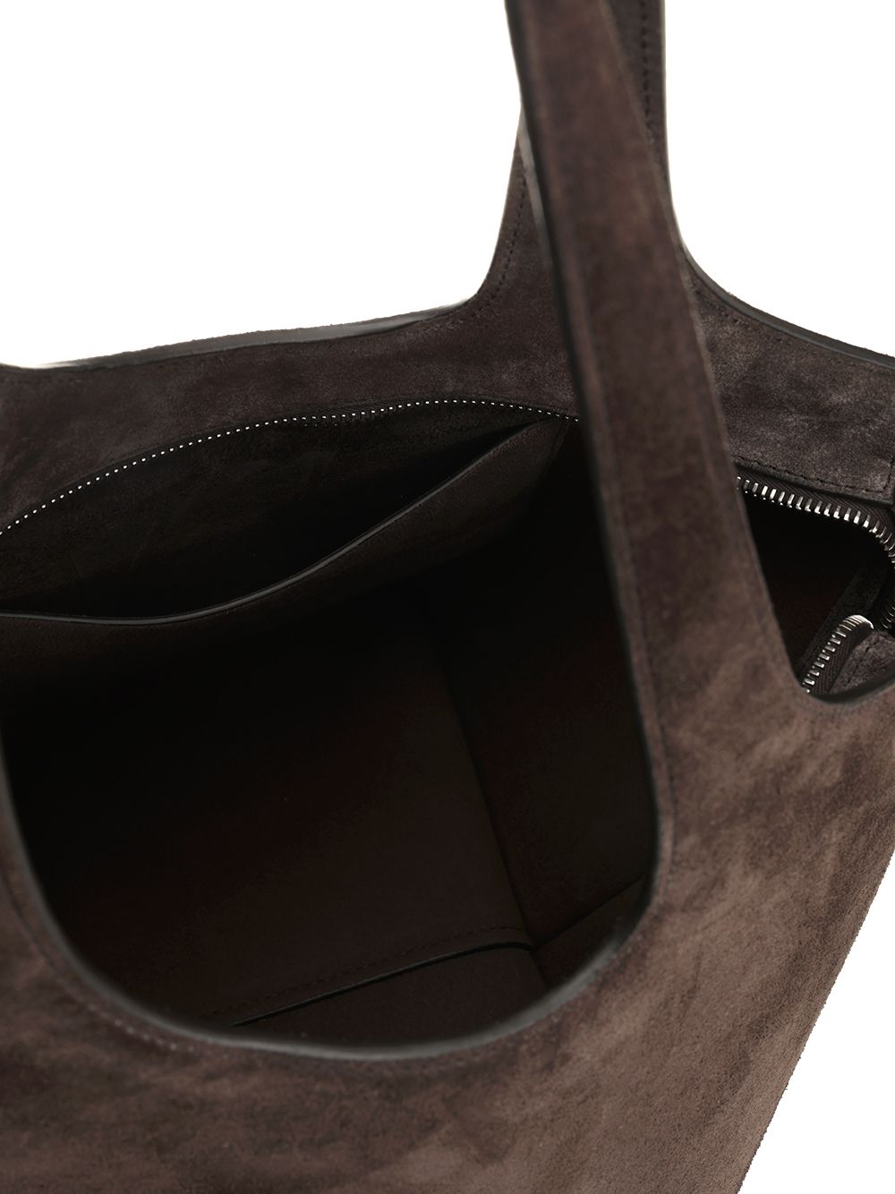 The Attico La Scoop Brown Shoulder Bags