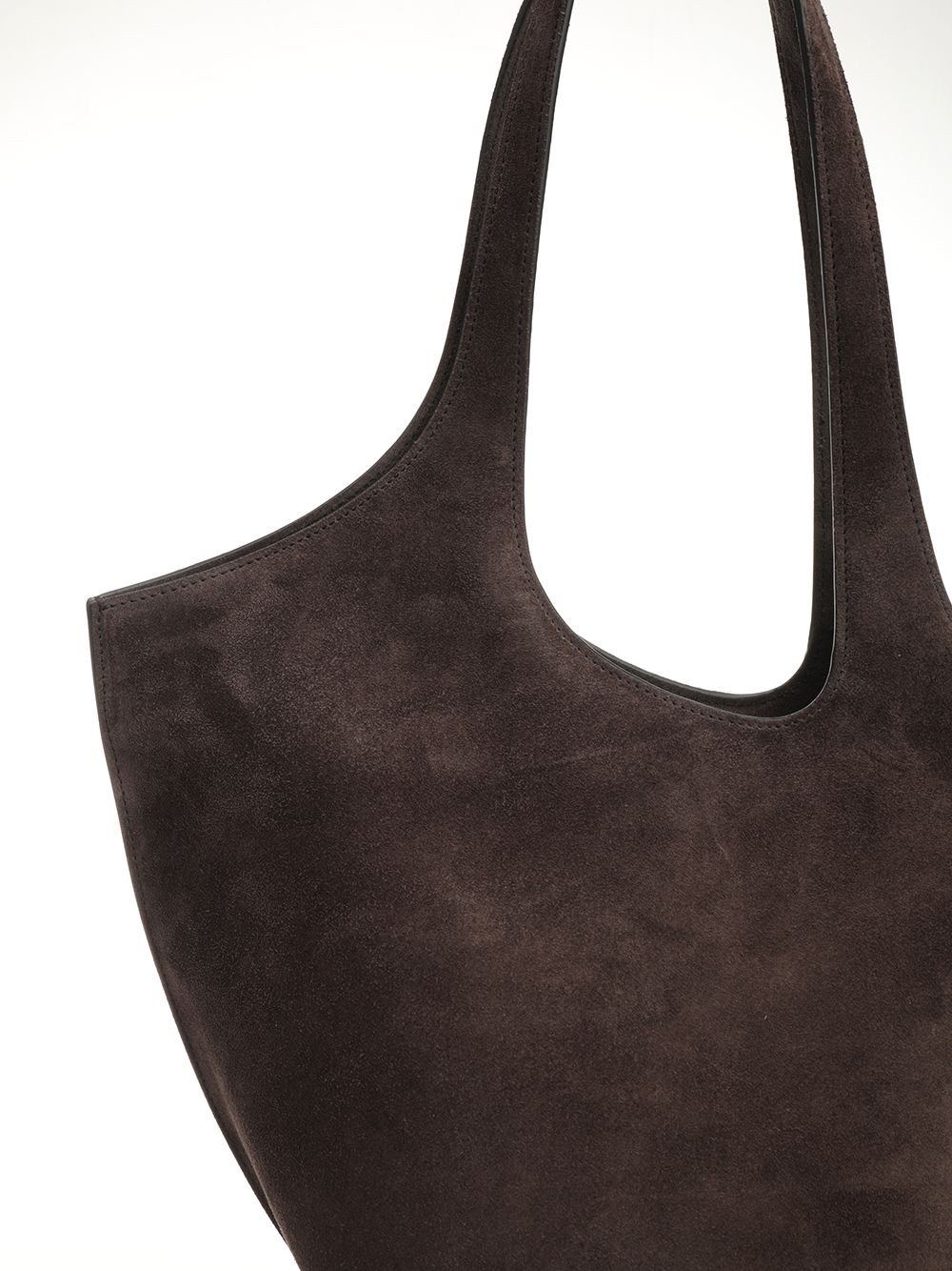 The Attico La Scoop Brown Shoulder Bags