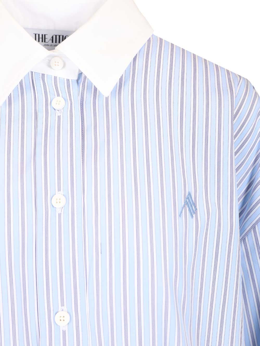 Striped cotton shirt Light Blue Main Material: Co
