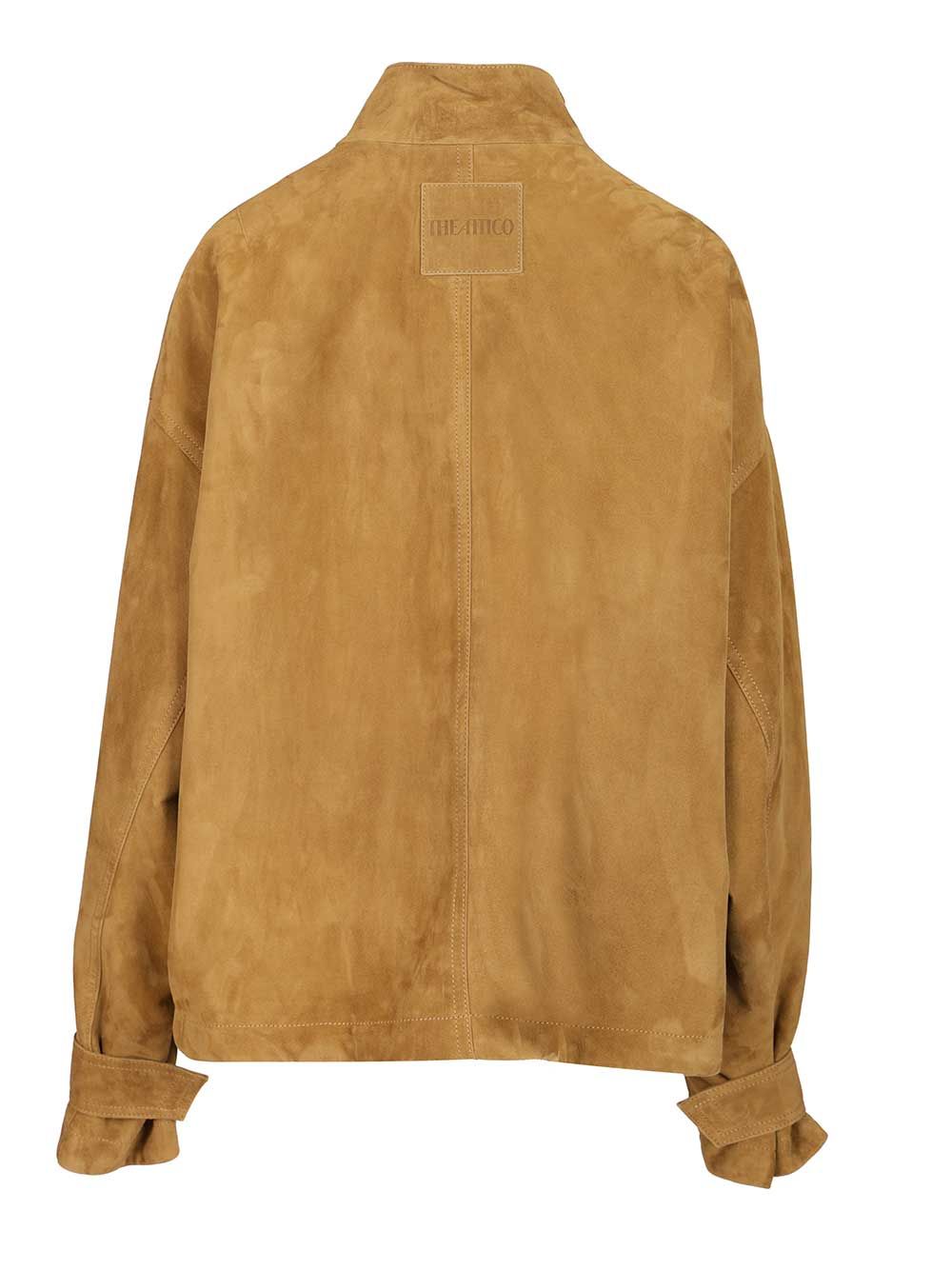 Leather bomber jacket Beige Main Material: Lamb