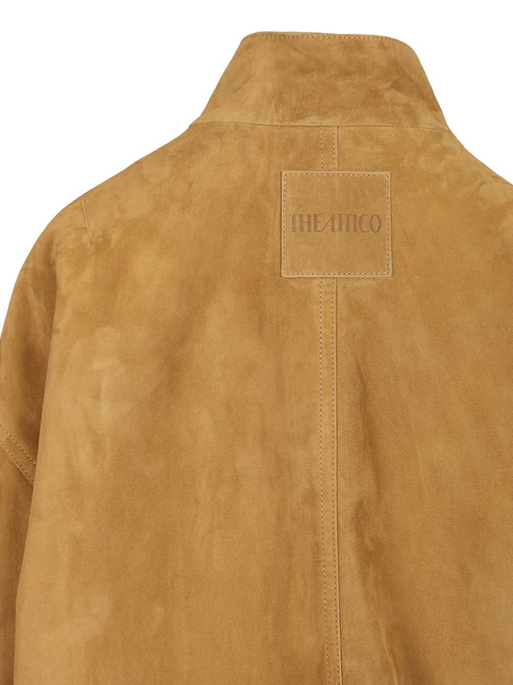 Leather bomber jacket Beige Main Material: Lamb