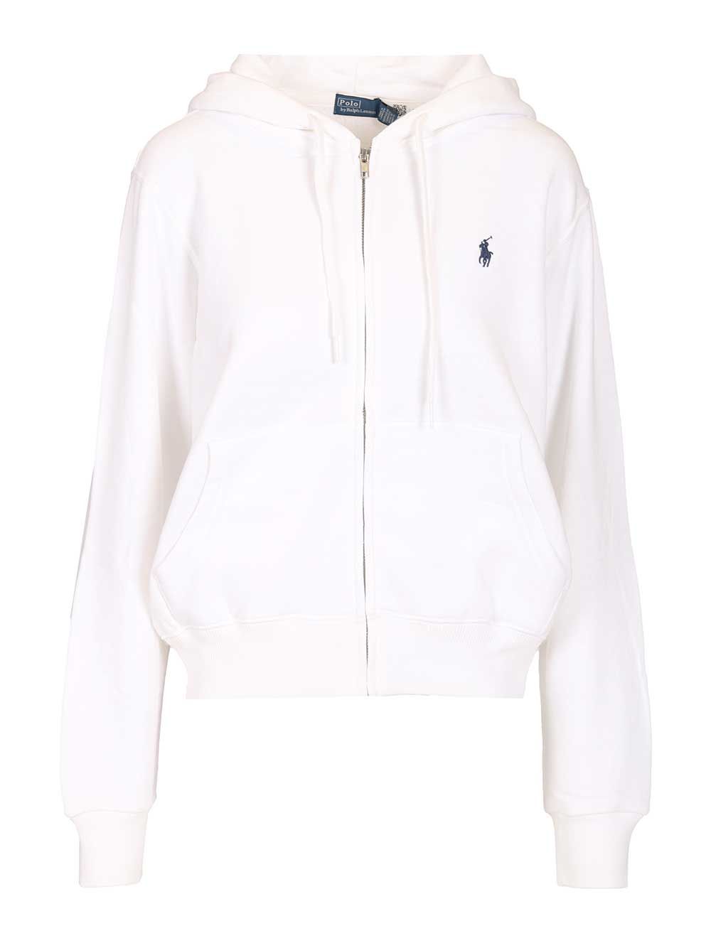 Zip-up hoodie White Cotton Polyester Sweatshirts
