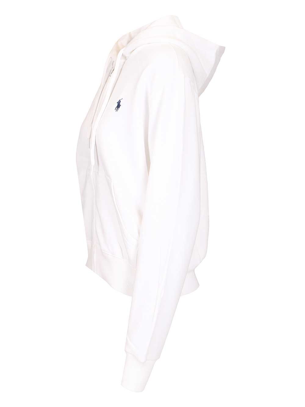 Zip-up hoodie White Cotton Polyester Sweatshirts