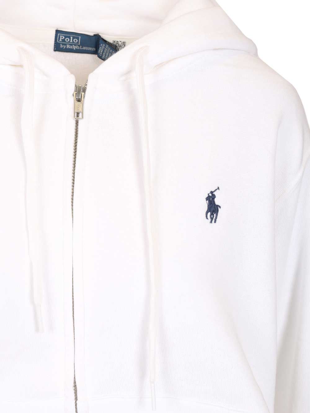 Zip-up hoodie White Cotton Polyester Sweatshirts