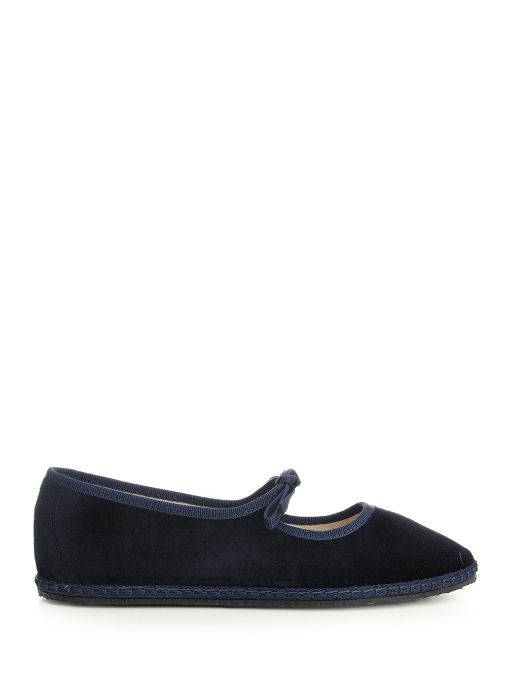 Brigitte Mary Jane Blue Upper Cotton Velvet Co Scarpe Basse