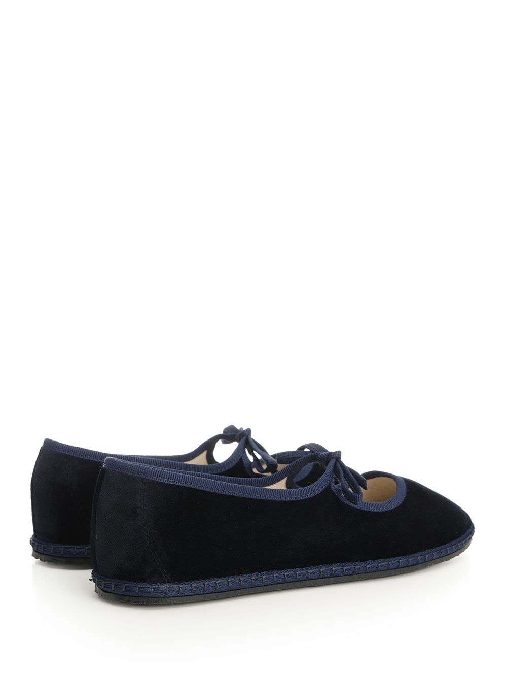 Brigitte Mary Jane Blue Upper Cotton Velvet Co Scarpe Basse