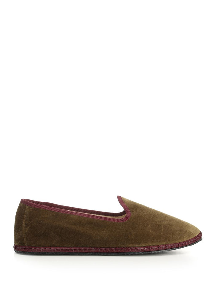 Classic Furlana Velvet Brown Upper Cotton Co Scarpe Basse