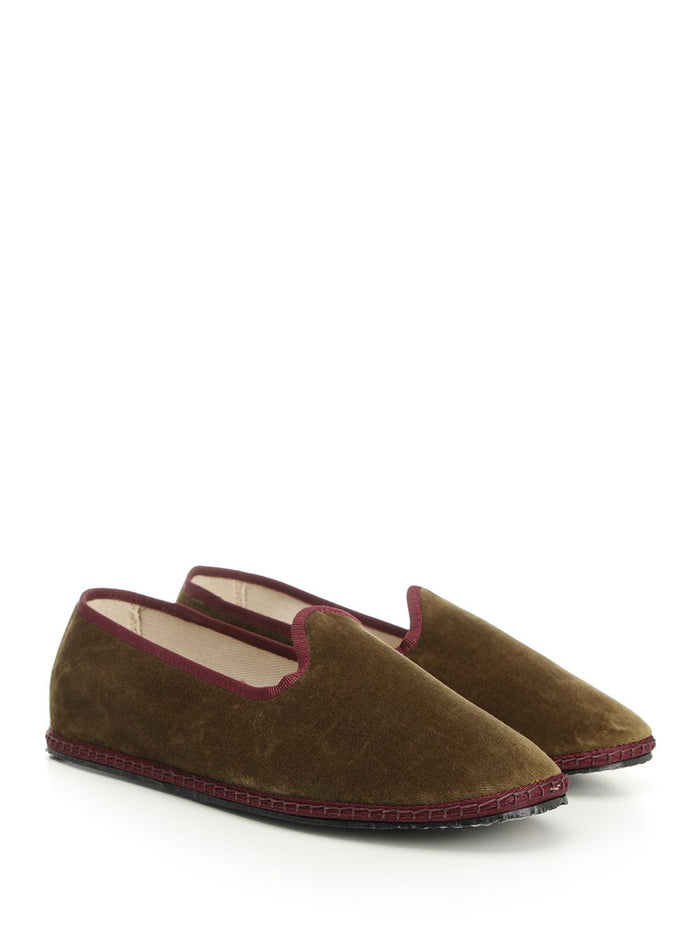 Classic Furlana Velvet Brown Upper Cotton Co Scarpe Basse