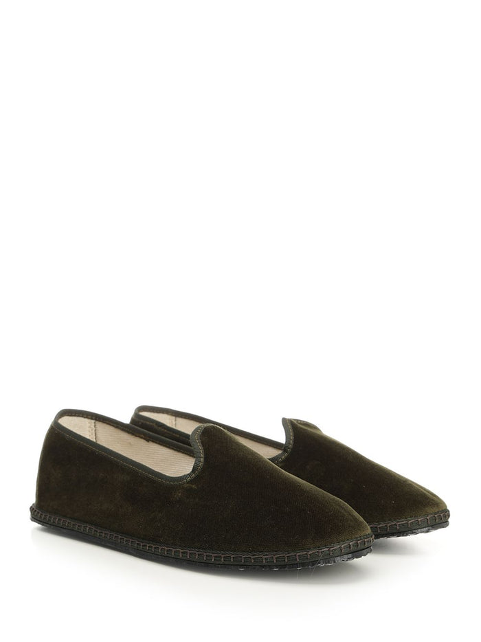 Classic Furlana Velvet Green Upper Cotton Co Scarpe Basse