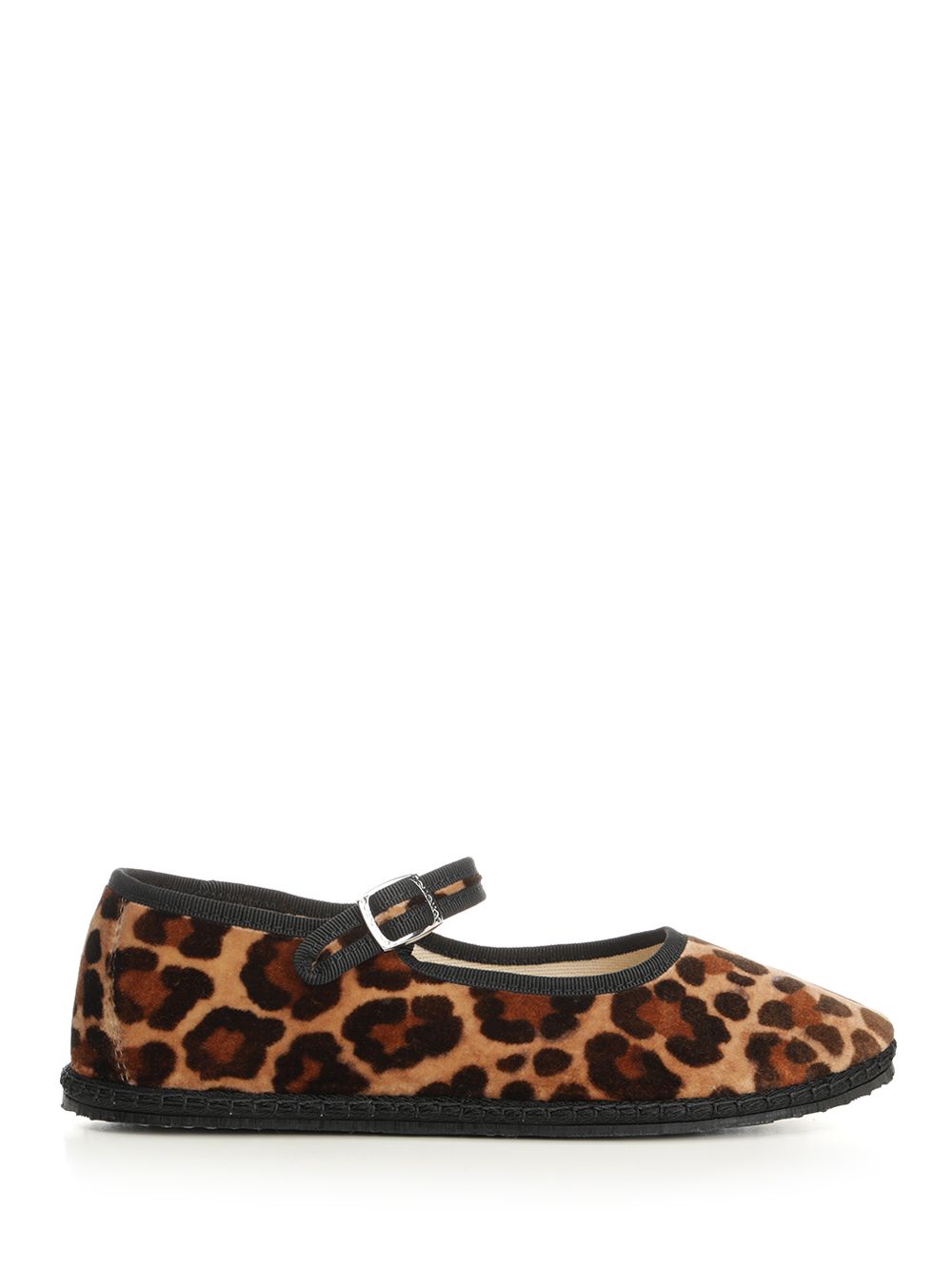 MARY JANE FURLANA TIPEPOLO LEOPARD Animalier Upper Cotton Velvet Co Scarpe Basse
