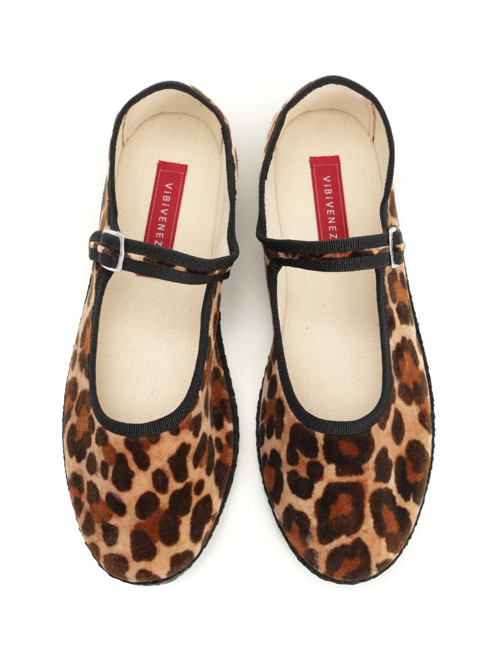 MARY JANE FURLANA TIPEPOLO LEOPARD Animalier Upper Cotton Velvet Co Scarpe Basse