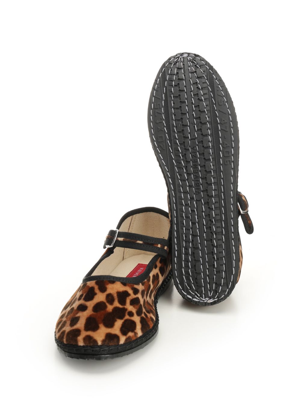 MARY JANE FURLANA TIPEPOLO LEOPARD Animalier Upper Cotton Velvet Co Scarpe Basse