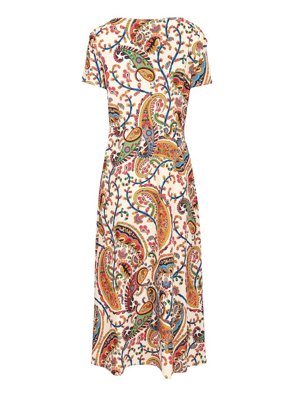 Printed midi dress Multicolor Poliestere Elastan