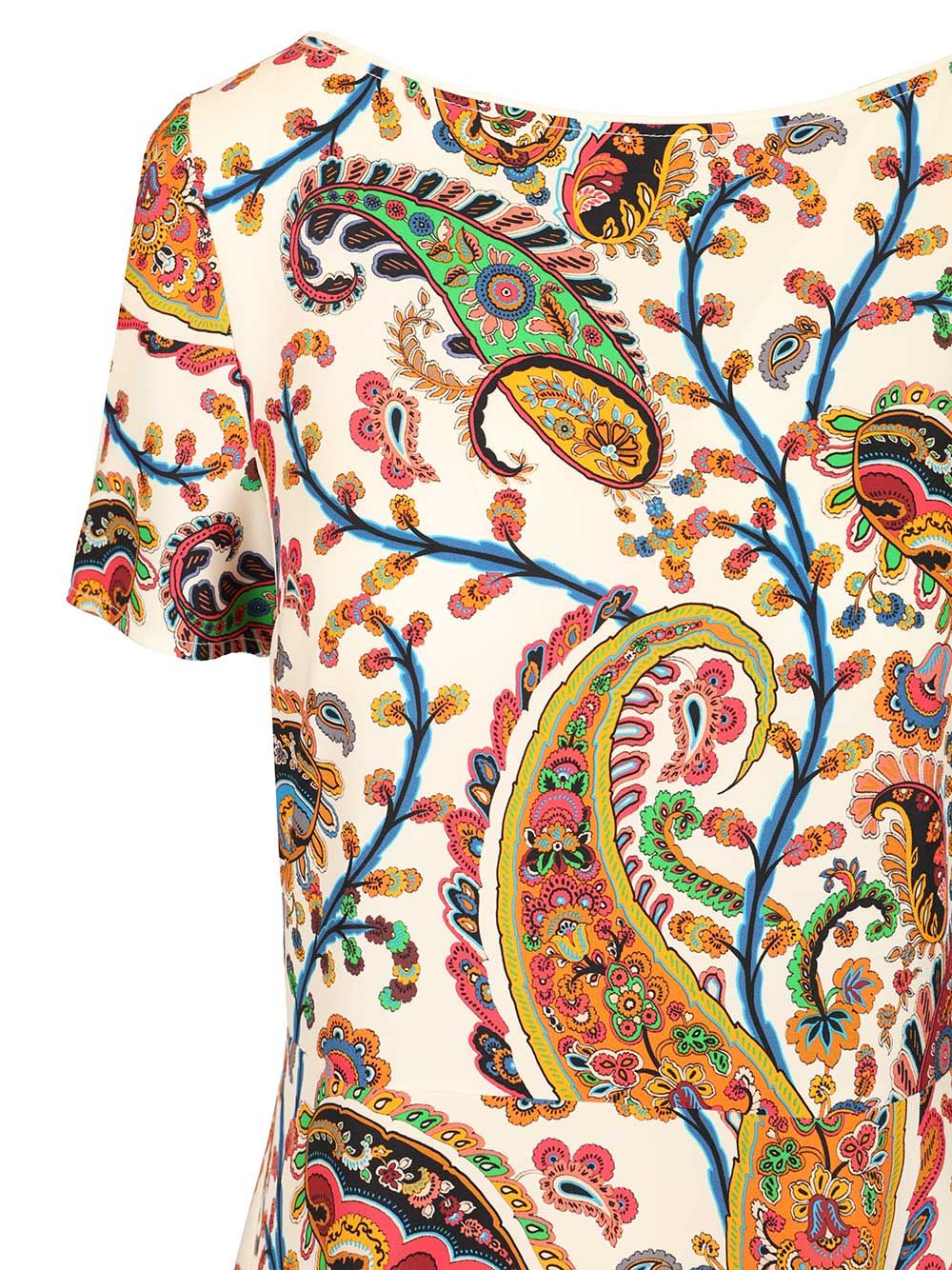 Printed midi dress Multicolor Poliestere Elastan