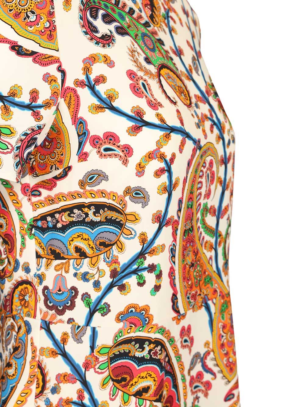 Printed midi dress Multicolor Poliestere Elastan