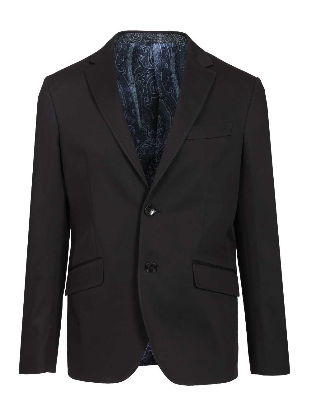 Cotton Blazer Blue Cotone Elastan Jacket