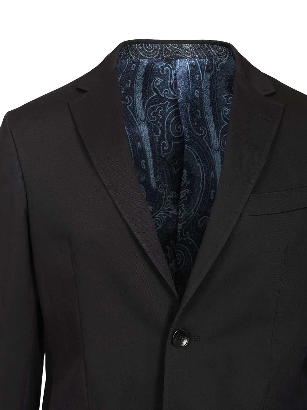 Cotton Blazer Blue Cotone Elastan Jacket