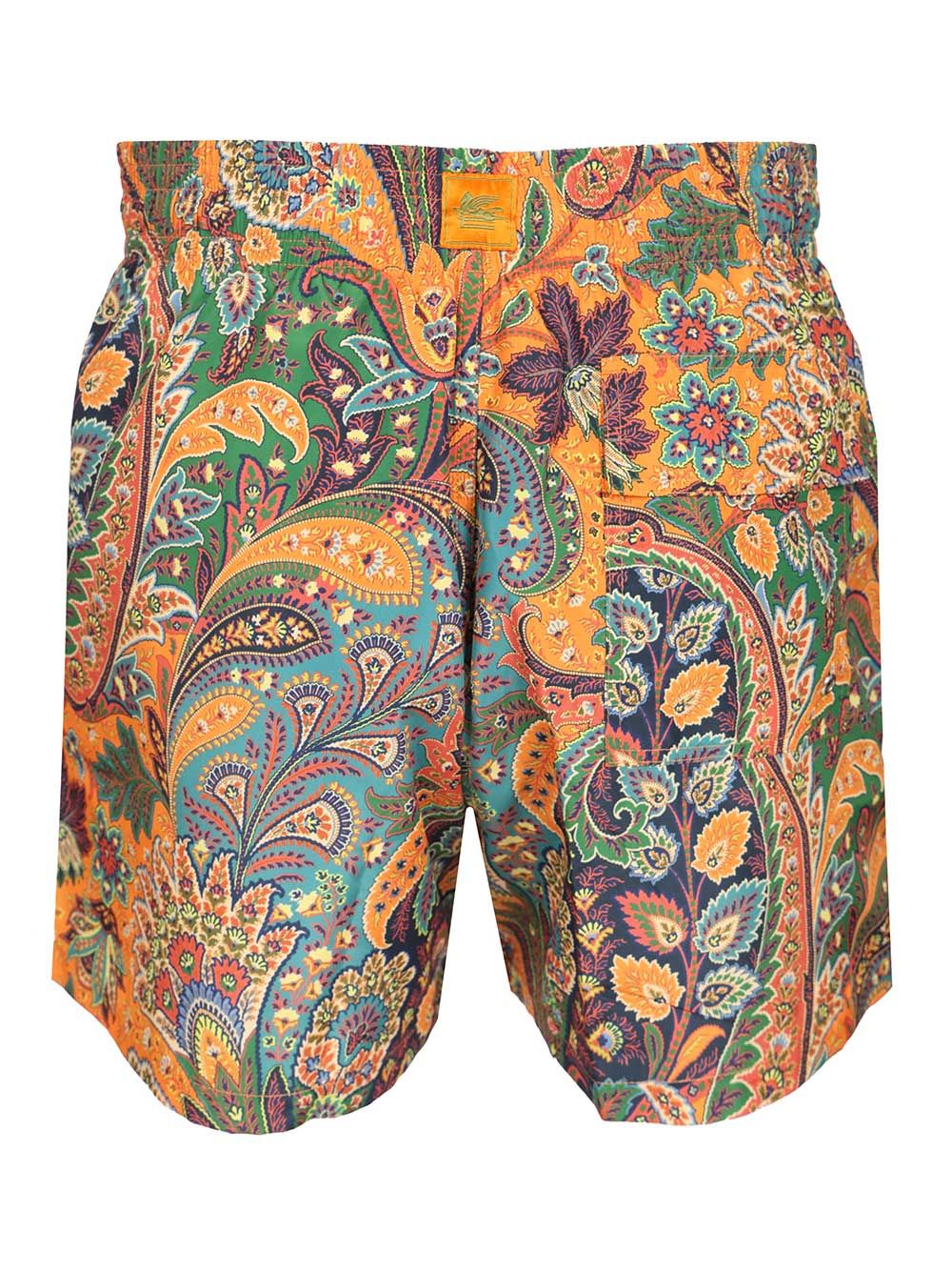 Swimsuit With Paisley Print Poliestere Swimwear
