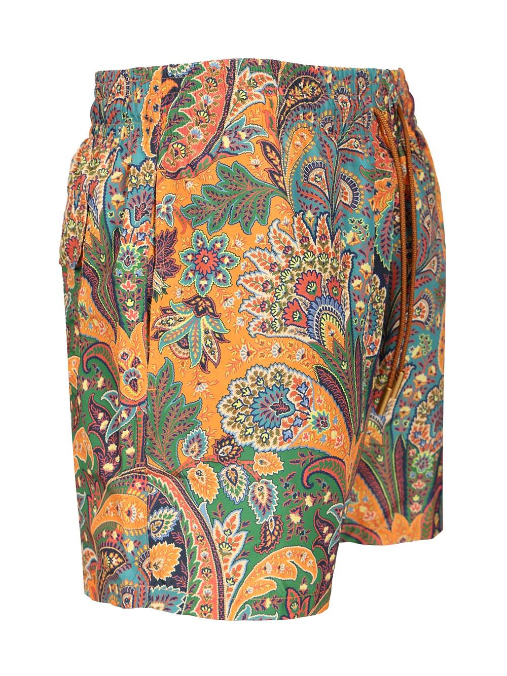 Swimsuit With Paisley Print Poliestere Swimwear