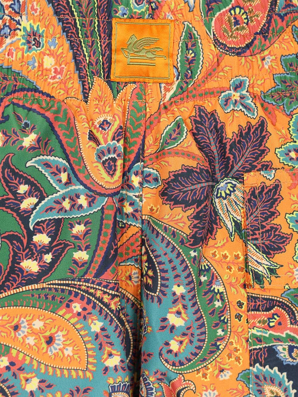 Swimsuit With Paisley Print Poliestere Swimwear