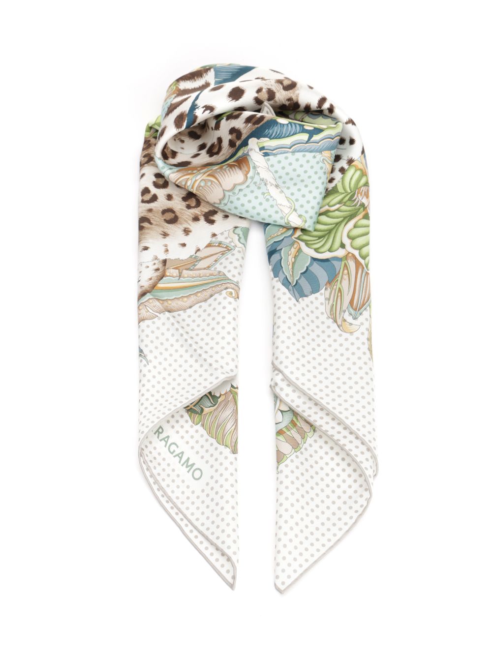 Cheetahs Scarf Multicolor Silk # And Foulards