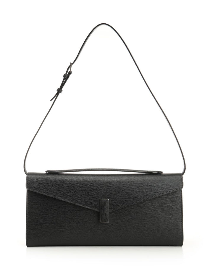 Iside Clutch With Handle And Strap Black Clutches