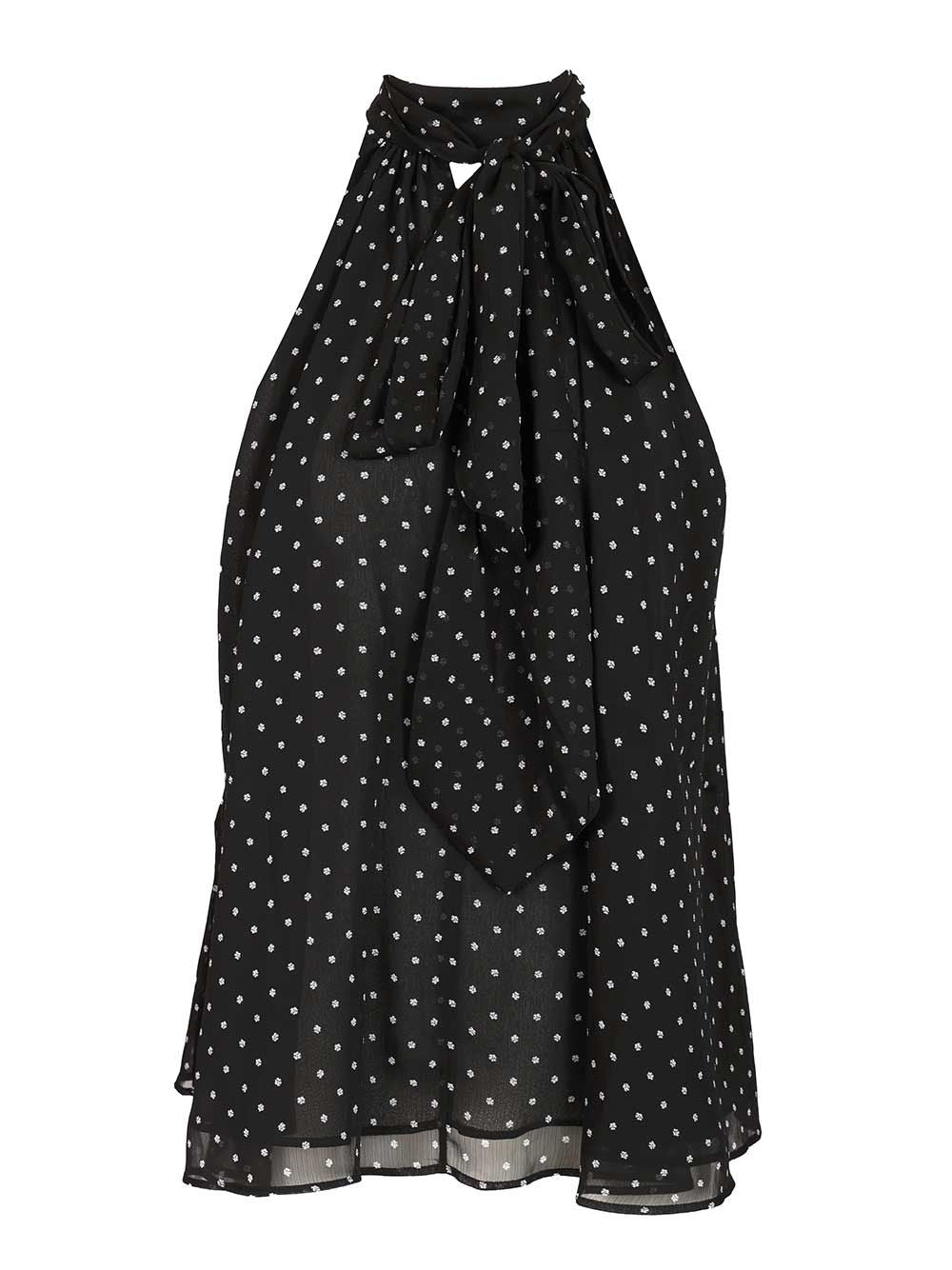 Polka dot top Black Tops