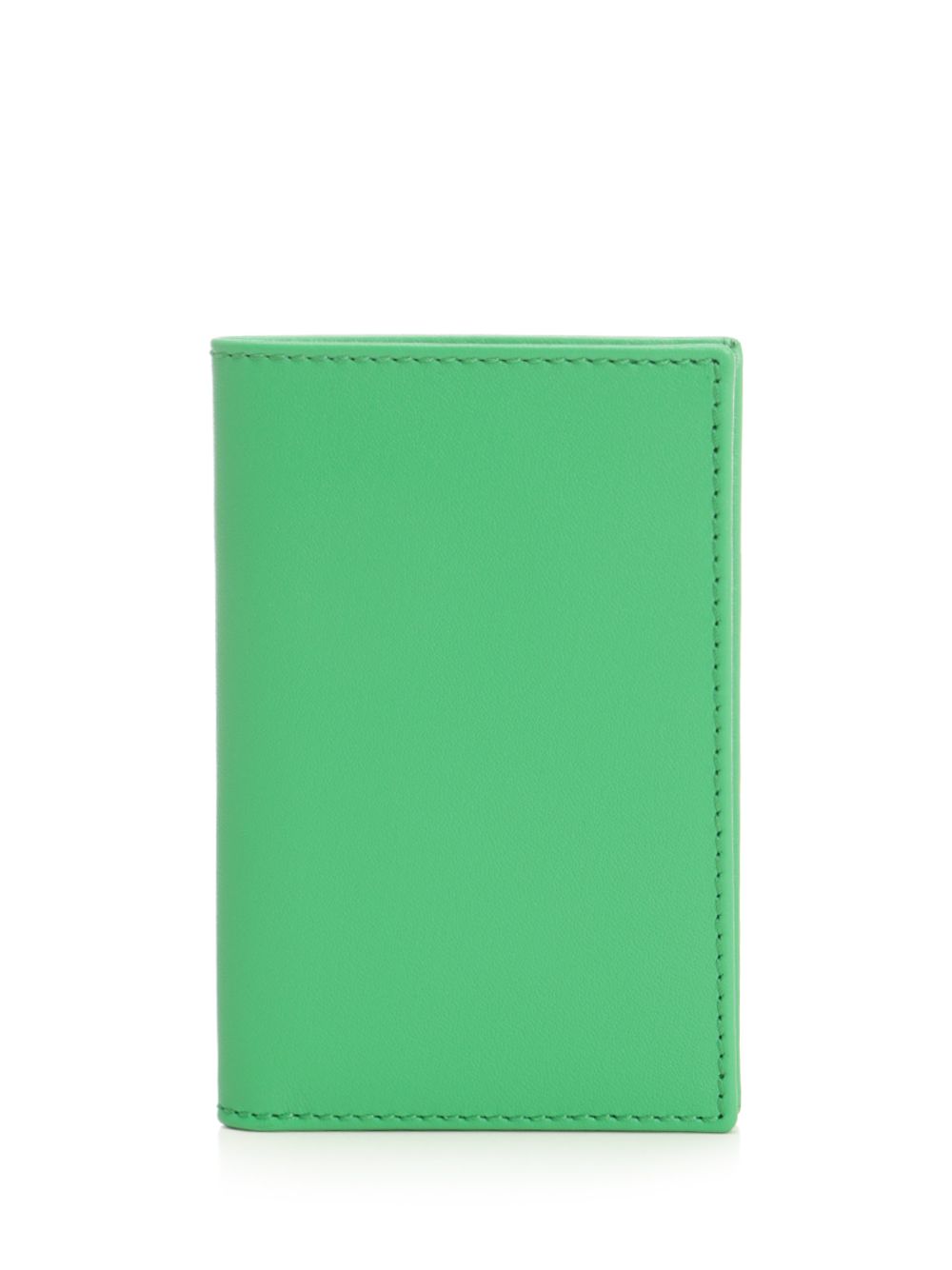 Black leather wallet Green Calfskin