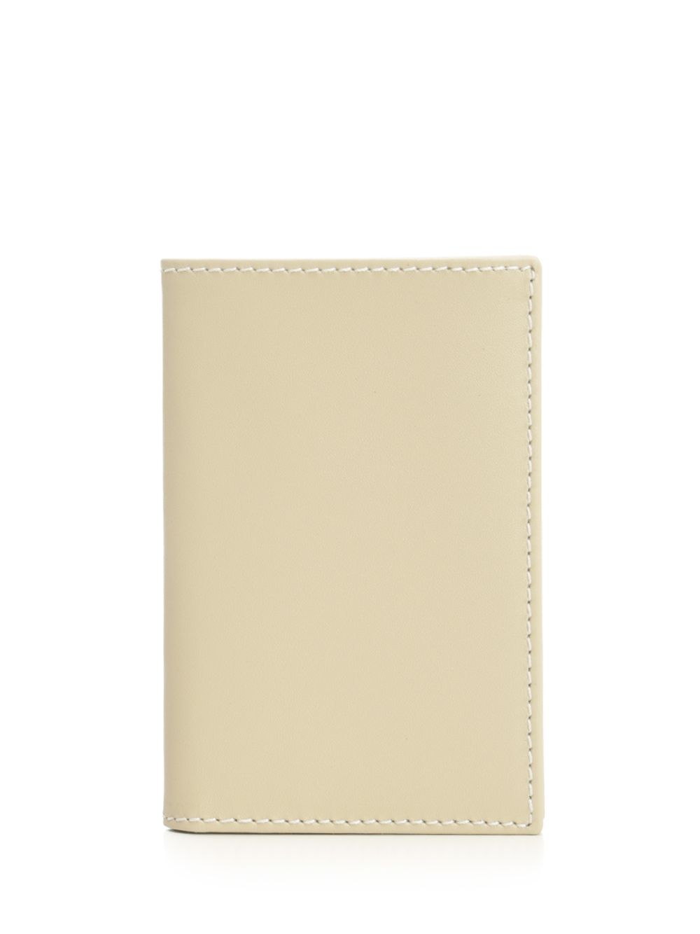 Black Leather Wallet White Cowhide