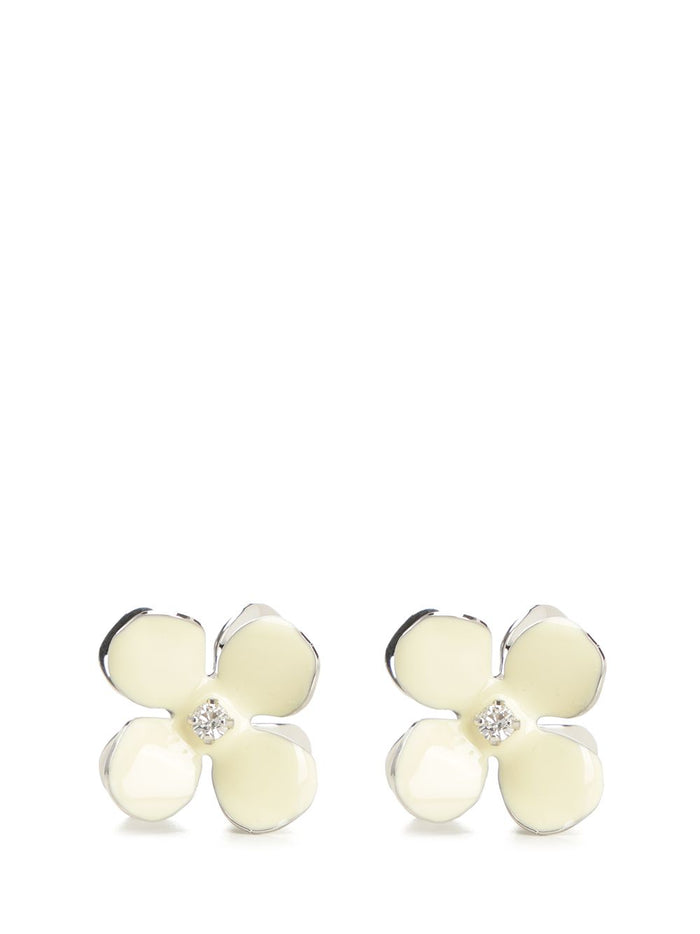 Flower earrings White Jewelry