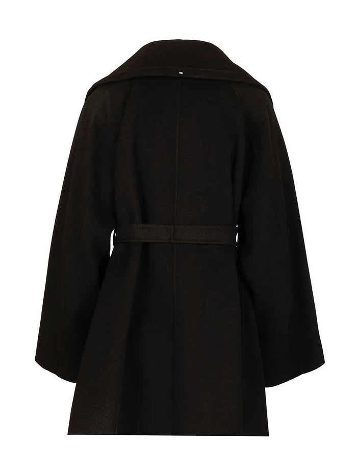 Spxpagine coat Black Lana Vergine Ovis Aries