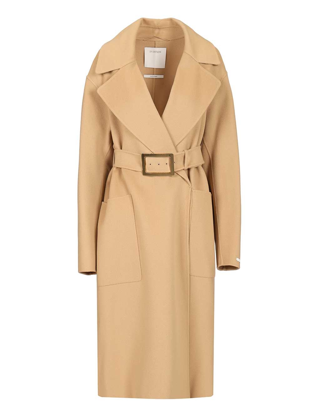 Pure wool dressing gown coat Beige Lana Vergine Ovis Aries
