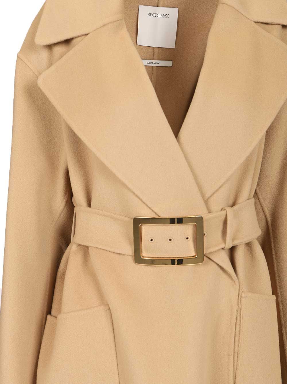 Pure wool dressing gown coat Beige Lana Vergine Ovis Aries