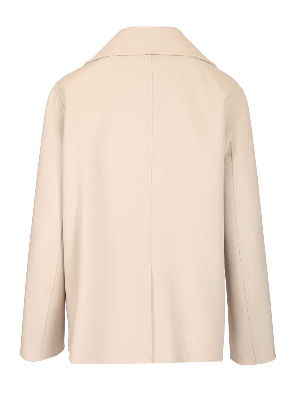 Margot wool drap jacket Beige Lana Vergine Ovis Aries