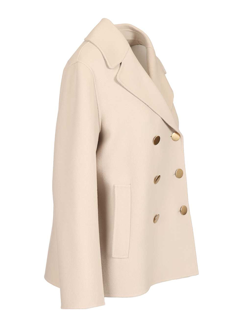 Margot wool drap jacket Beige Lana Vergine Ovis Aries
