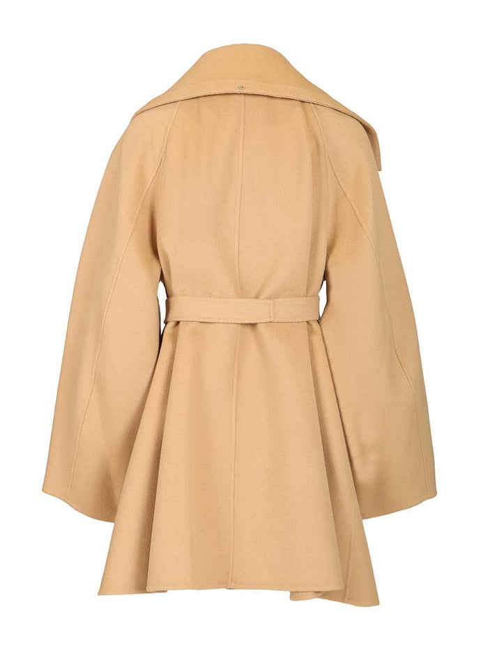 Spxpagine Coat Beige Lana Vergine Ovis Aries