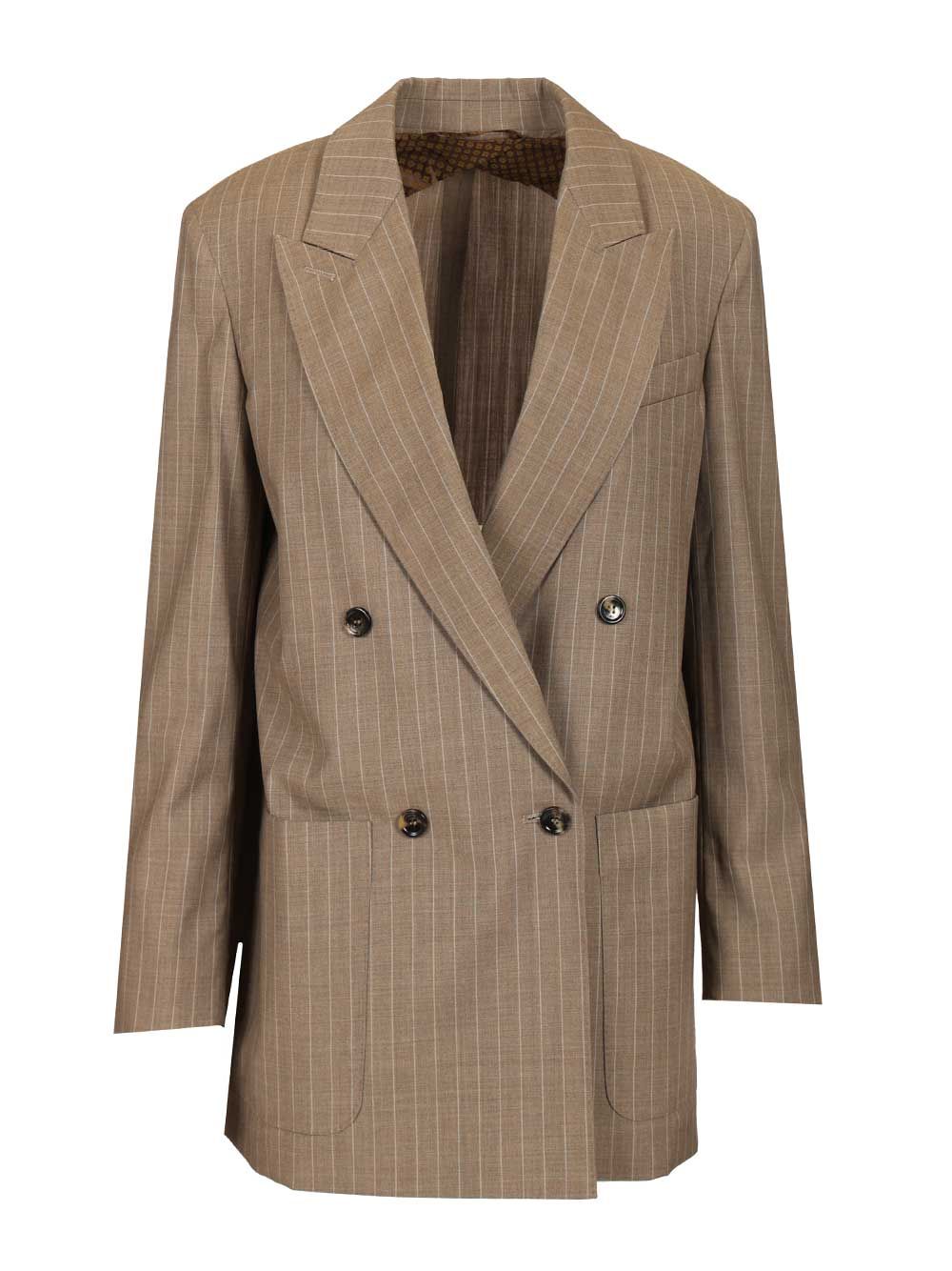 Oversized blazer Brown Virgin Wool Ovis Aries Jacket