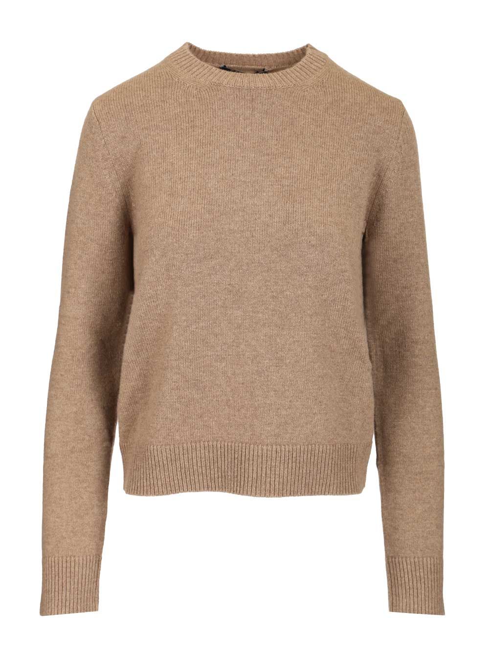 Fresia sweater in wool and cashmere Beige Lana Ovis Aries Knitwear