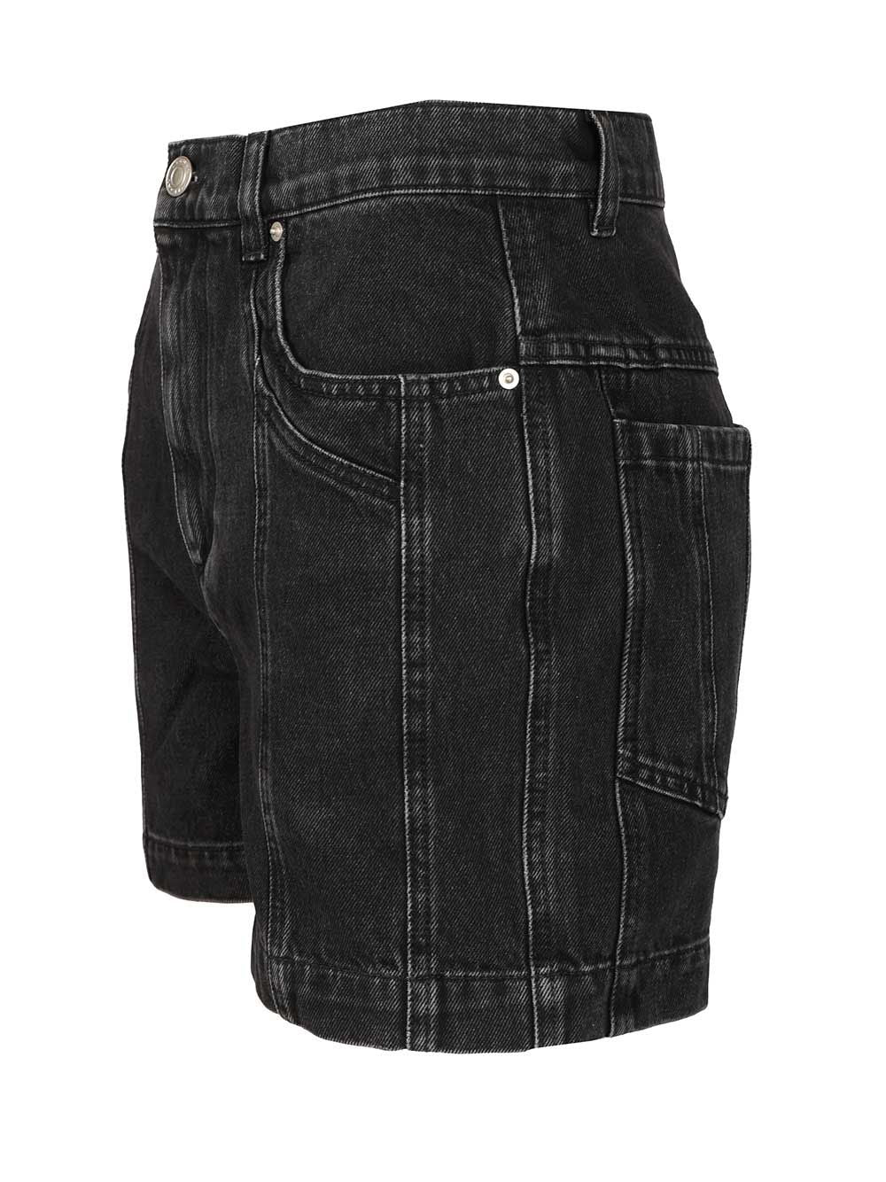 Joely-Ga shorts Black Cotton Trousers